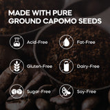 Cafe Capomo Focus - Nootropic  Blend  -Coffee Alternative, Maya Nut Herbal Coffee Substitute, Caffeine-free  - Medium Roast 11 oz - 25 Years of Premium Service.