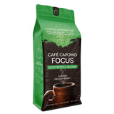 Cafe Capomo Focus - Nootropic  Blend  -Coffee Alternative, Maya Nut Herbal Coffee Substitute, Caffeine-free  - Medium Roast 11 oz - 25 Years of Premium Service.